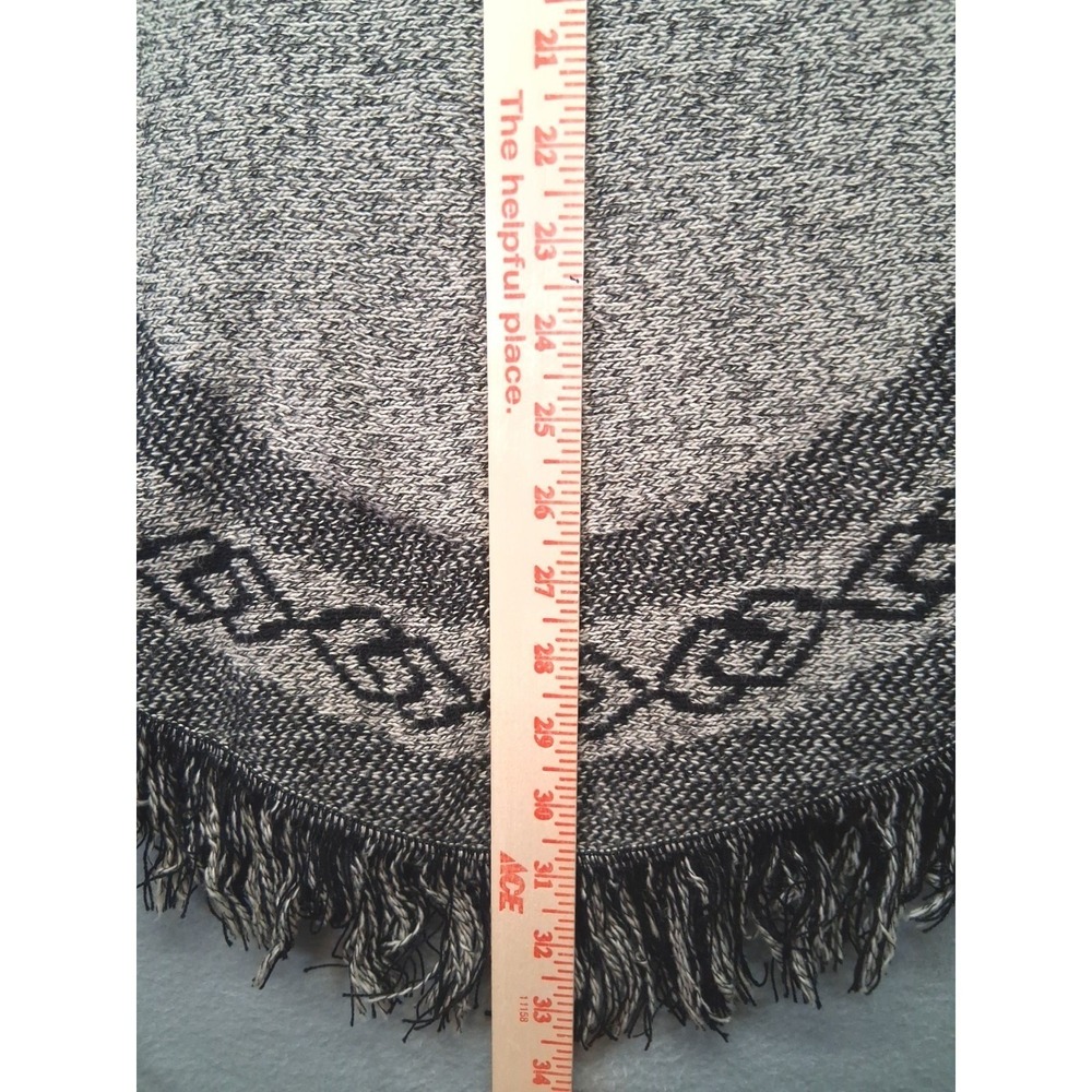 Style & Co. Retro Romance Fringed Boho Poncho Sweater Womens Size Small Medium - Picture 6 of 8